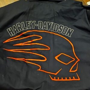 Harley-Davidson Black Shirt with Orange Skull Design New Xxl